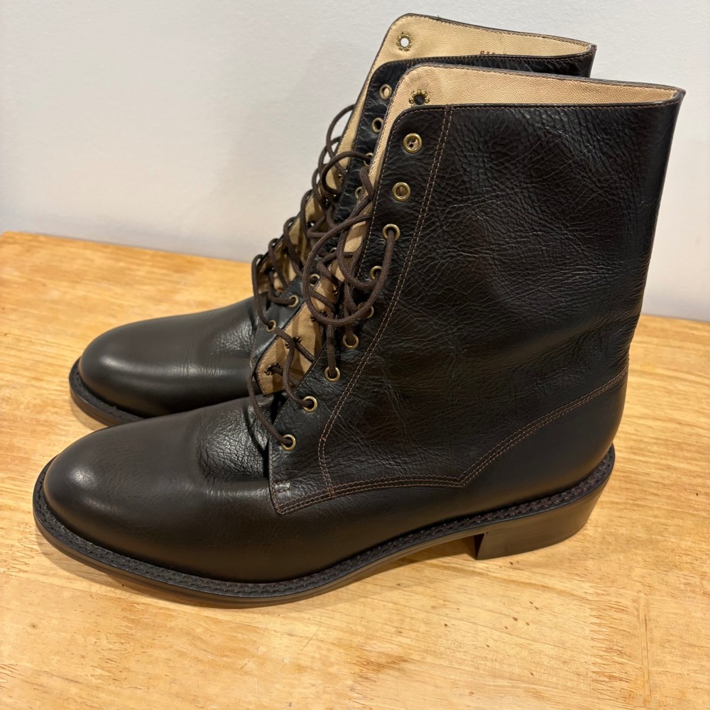 Gap Vintage Leather Lace Up Combat Boots Mens Brown Size 10.5 M 883260-02-1